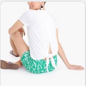 Crisp white J. Crew t shirt with back tie